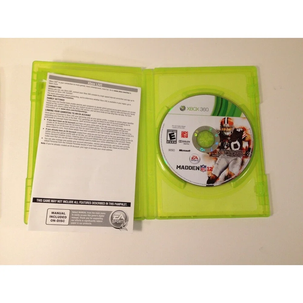 (2) Xbox 360 Banjo-Kazooie Nuts & Bolts Madden 12 NFL Video Game Both w/Case